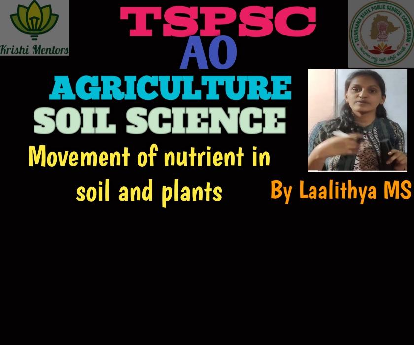 Movement of nutrients in soil and plants